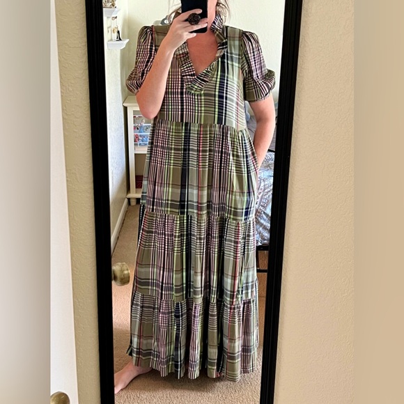 NWT Crown & Ivy maxi dress with ruffle neckline. XL petite - Picture 3 of 9